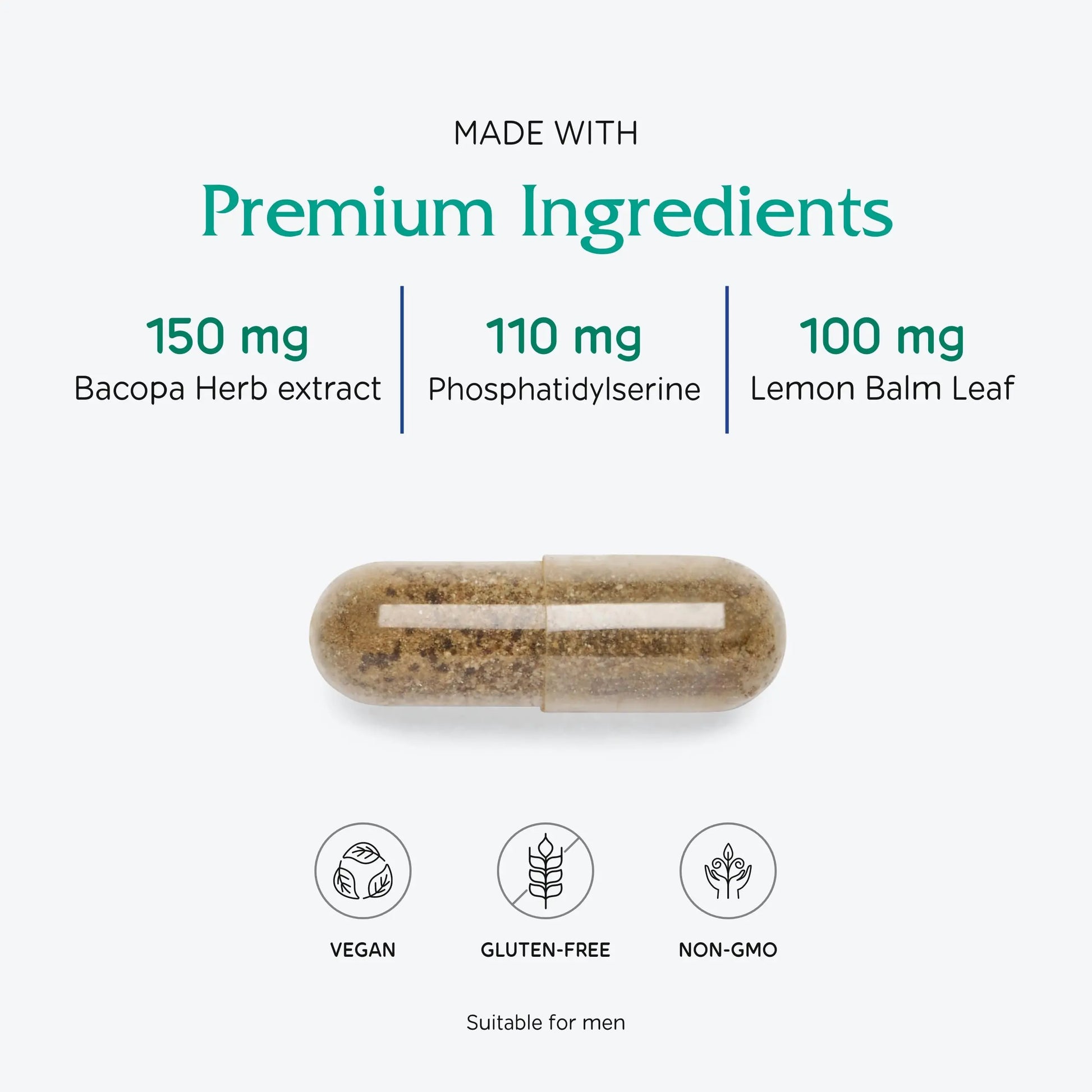 Vitanica MindBlend, Brain Support, Vegan, 60 Capsules Vitanicanz supplements