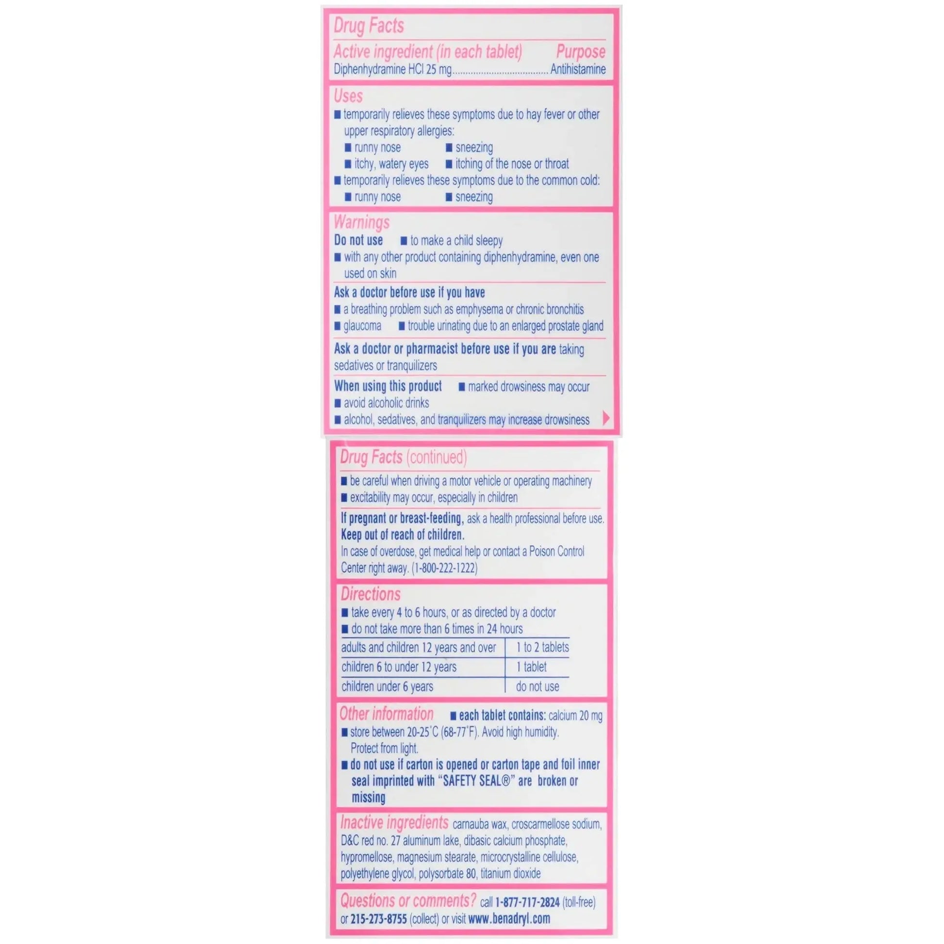 Benadryl Ultratabs Antihistamine Allergy Relief Tablets with 25 mg Diphenhydramine HCl, 100 ct and Tylenol Extra Strength Pain Reliever Rapid Release Gels with 500 mg Acetaminophen, 100 ct TylenolAu supplements