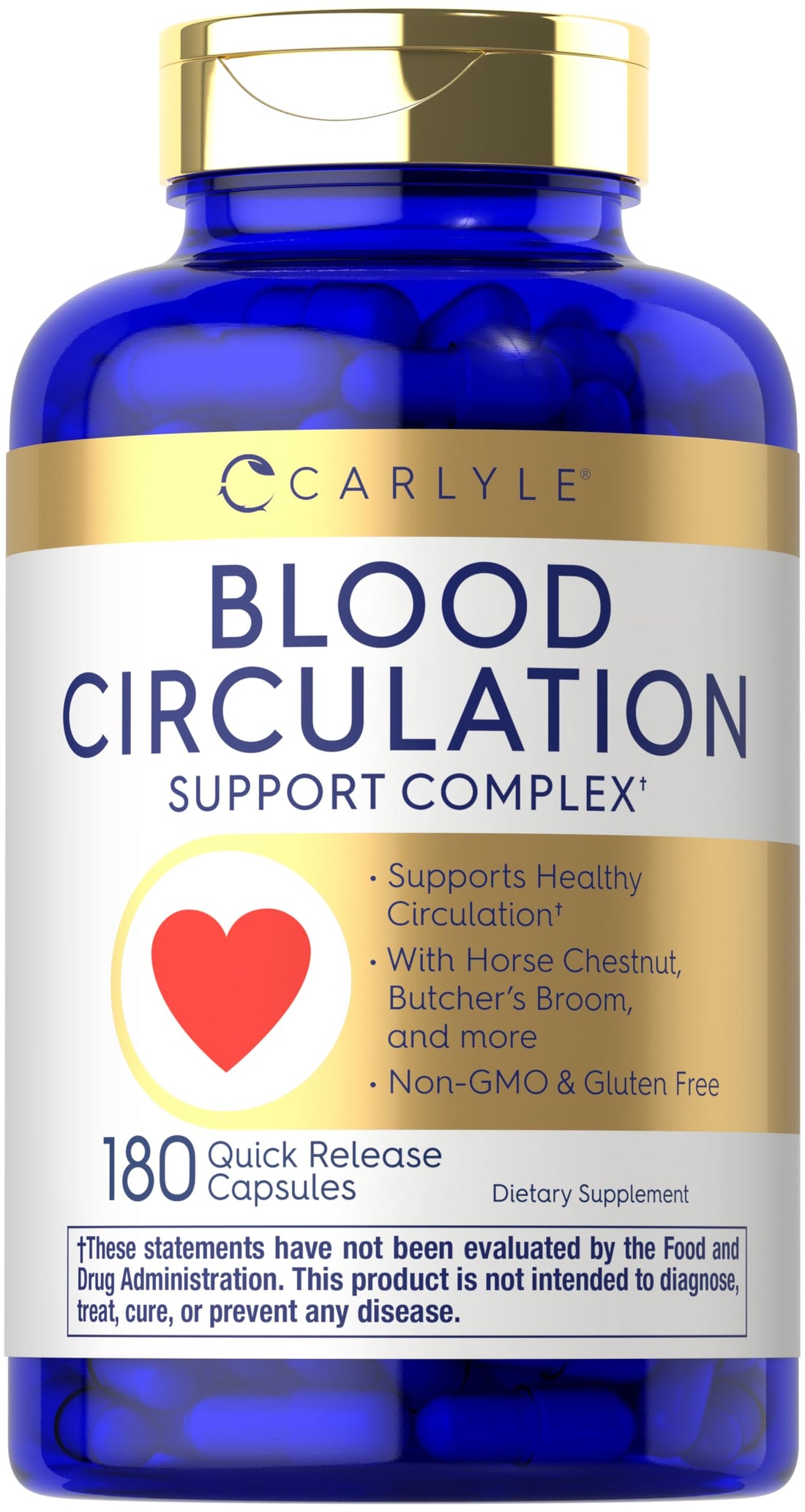 Carlyle Blood Circulation Supplement | 180 Capsules | Supports Healthy Circulation | Non-GMO, Gluten Free CarlyleAu supplements