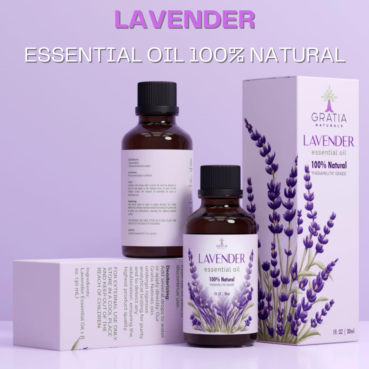 Gratia Naturals Lavender Essential Oil - 100% Pure and Natural … GRATIA NATURALSAu supplements
