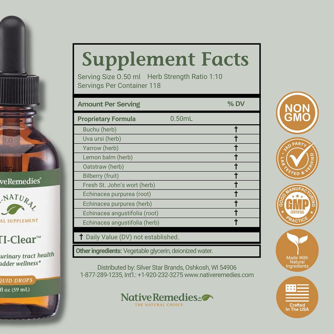 Native Remedies UTI-Clear for Urinary Tract and Bladder Health, 59 ml Native RemediesAu supplements
