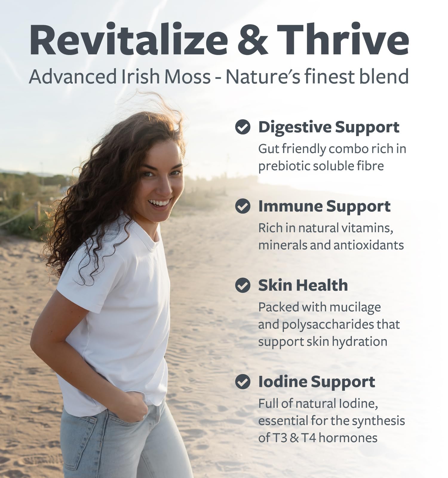 Organic Irish Sea Moss Capsules - Organic Sea Moss Capsules with Bladderwrack Burdock Root and Black Pepper Extract for Enhanced Absorption - Vegan Non-GMO & Made in the USA (1 Month Supply) Healths HarmonyAu supplements
