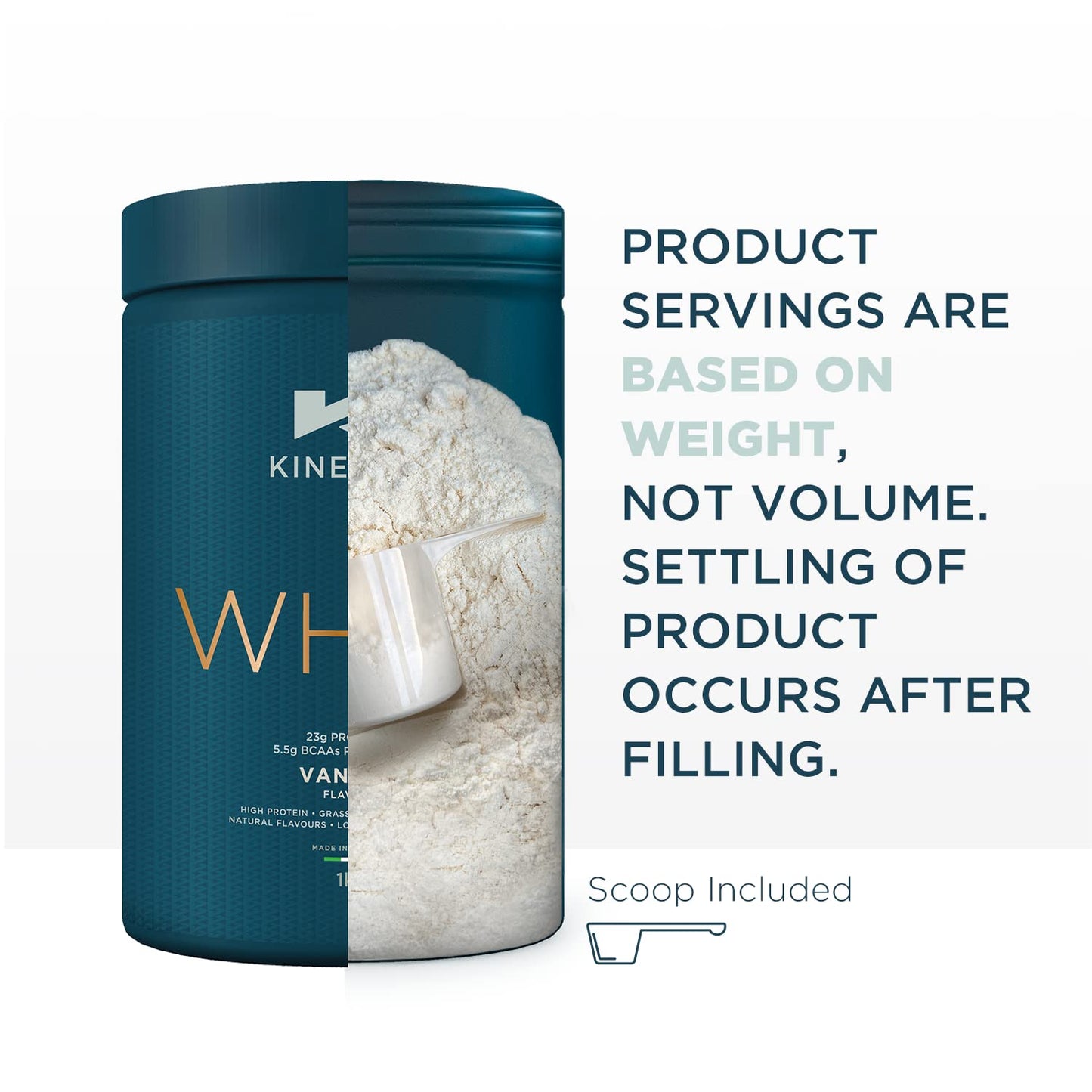 Kinetica Vanilla Whey Protein Powder | 2.27kg | 23g Protein per Serving | 76 Servings KineticaUS supplements