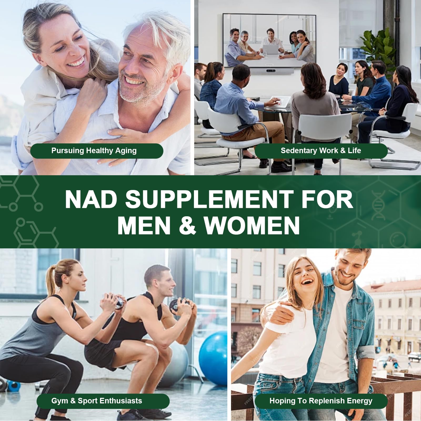 Vikaywoo NAD Supplement 1585 Mg -True NAD & Resveratrol, NMN Alternative Liposomal NAD+ for Women & Men, Support Cellular Health, Stamina & Healthy Aging - 120 Capsules VikaywooAu supplements
