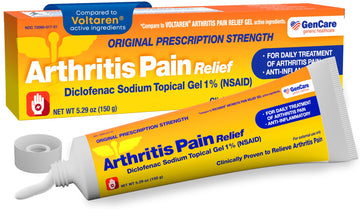 GenCare Arthritis Pain Relief Diclofenac Sodium Topical Gel 1 Percent (NSAID) - Clinically Proven Arthritis Pain Reliever - Compare to The Active Ingredient in Voltaren Gel (5.29 oz) GenCareAu supplements