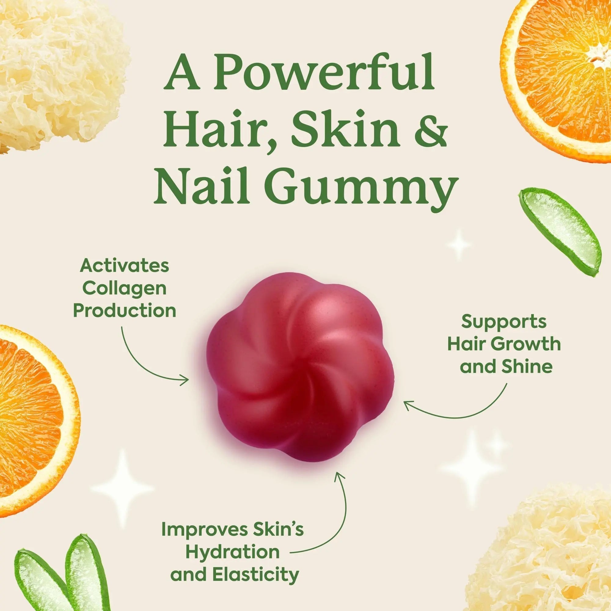 Plant People WonderBeauty Hair, Skin & Nails Rejuvenation Gummies with Tremella Mushroom, Marine Collagen Peptides Plant PeopleAu supplements