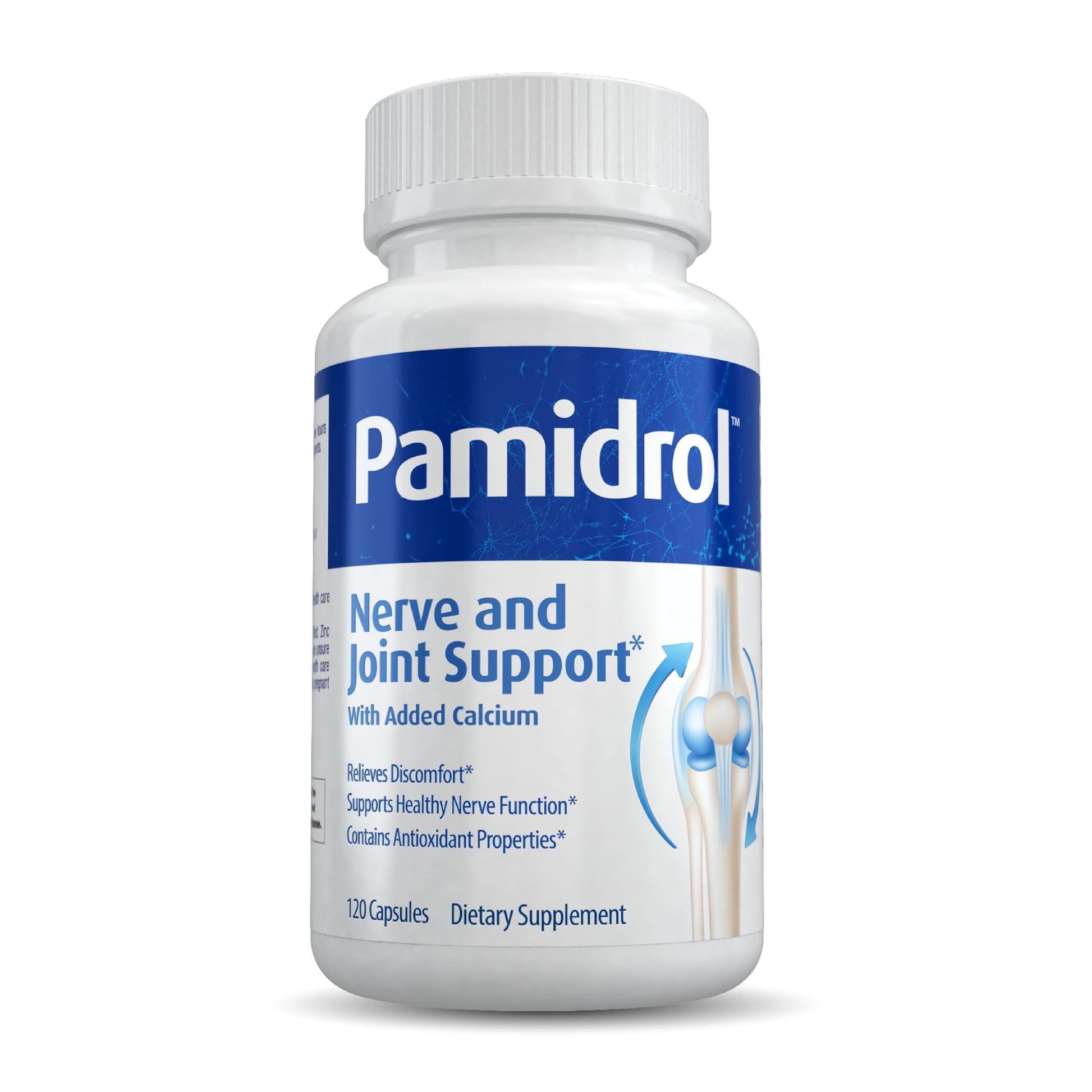 Pamidrol Nerve and Joint Support with Added Calcium 120 Capsules PamidrolAu supplements