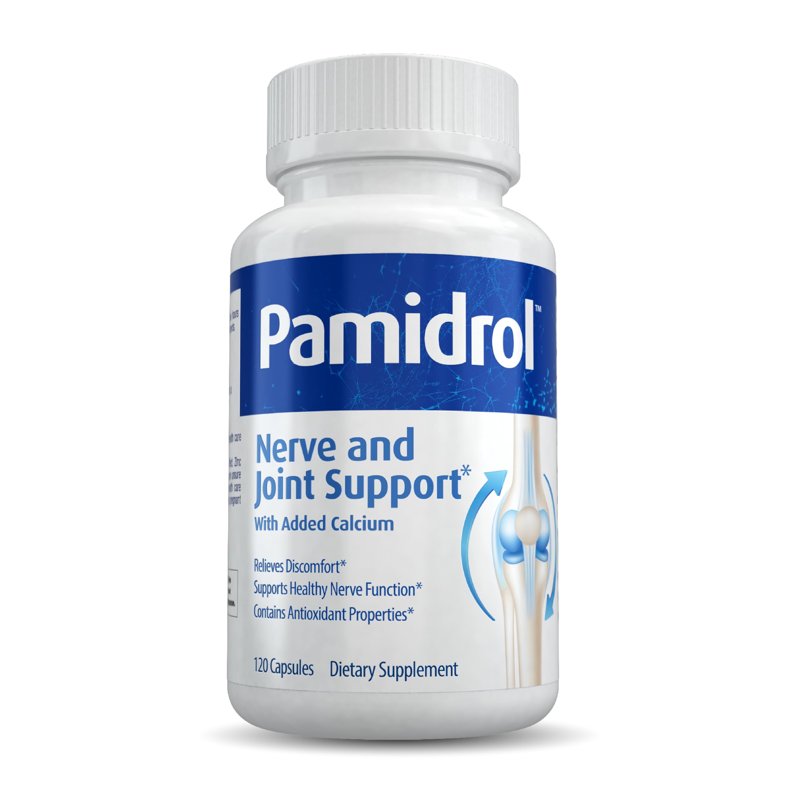 Pamidrol Nerve and Joint Support with Added Calcium 120 Capsules PamidrolAu supplements