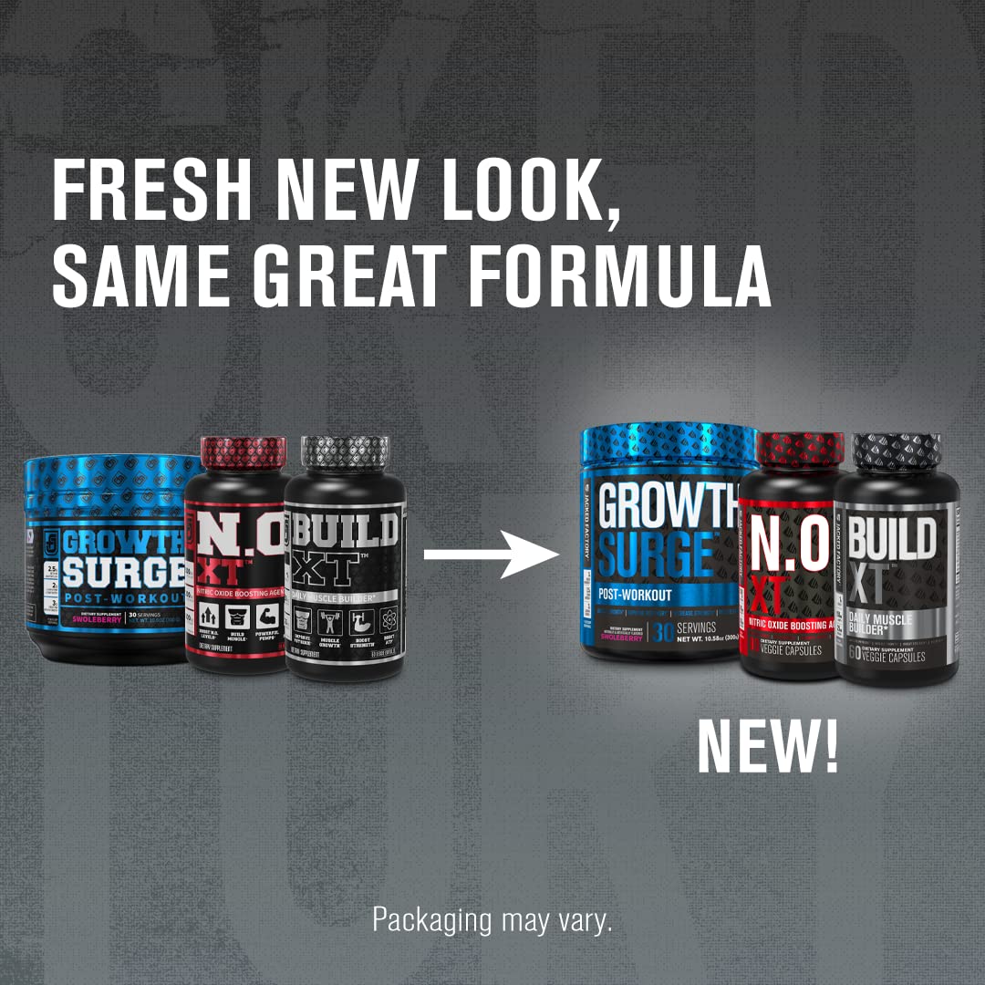 Jacked Factory N.O. XT Nitric Oxide Supplement, Growth Surge Post Workout Muscle Jacked FactoryAu supplements