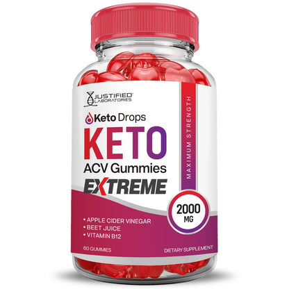 (2 Pack) Keto Drops Keto ACV Gummies Extreme 2000MG Keto Drops Keto Gummies Justified LaboratoriesUS supplements