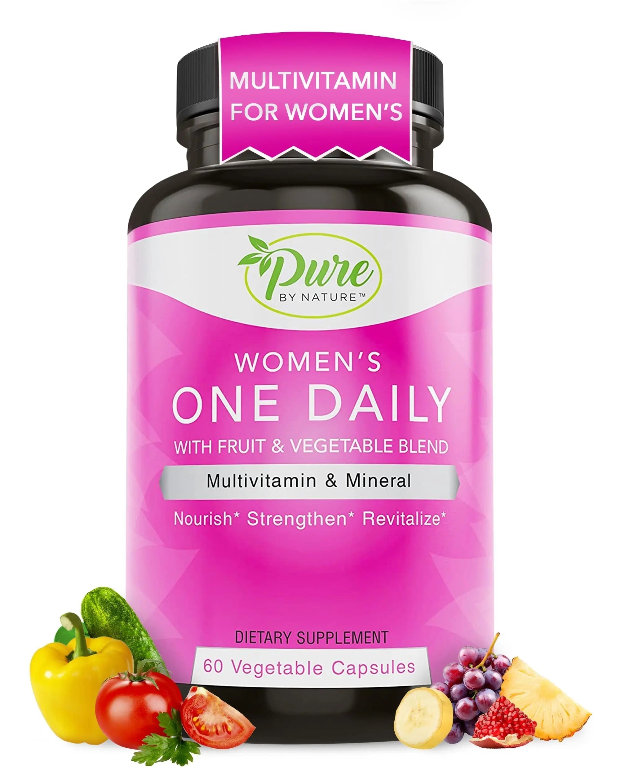 Pure By Nature One-Daily Multi-Vitamin for Women, 60 Count Pure By NatureAu supplements