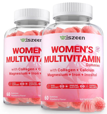Wiszeen Sugar Free Methylated Multivitamin for Women Gummies, Biotin, Collagen, Calcium, Magnesium, Inositol, Folate, Iron, Vitamin A, C, D, E WiszeenAu supplements