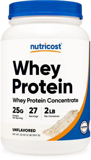 Nutricost Whey Protein Concentrate (Unflavored) 2LBS - Gluten Free & Non-GMO NutricostUS supplements