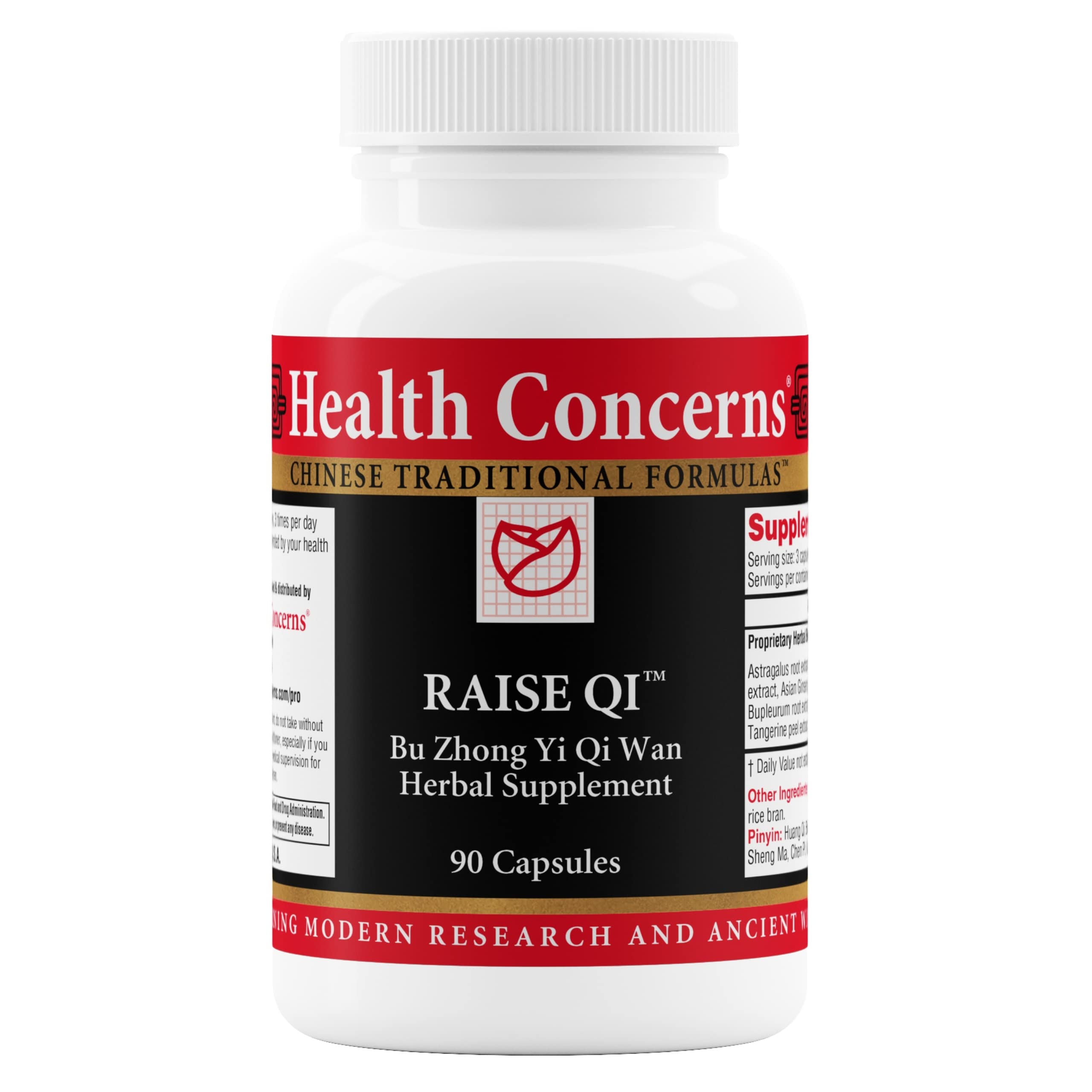 Health Concerns Raise Qi – Energy & Immune System Support – Bu Zhong Yi Qi Wan Formula – Astragalus, Ginseng & Dong Quai Herbal Supplement for Weakness, Digestion & Yang Qi Balance – 90 Capsules Health ConcernsAu supplements