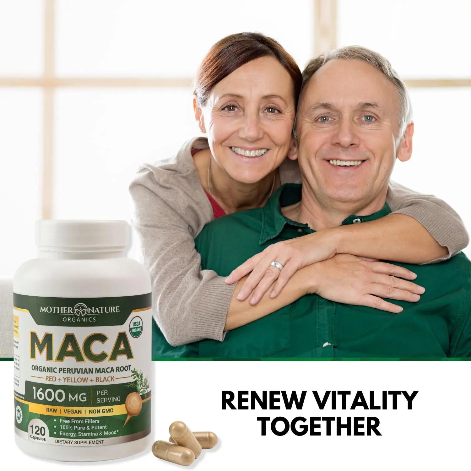 Powerful Maca Blend for Men – Black, Red & Yellow Maca Capsules | Supports Energy, Stamina & Endurance | Promotes Hormonal Balance & Vitality Mother Nature Organics Superfoods for Organic Livingnz supplements