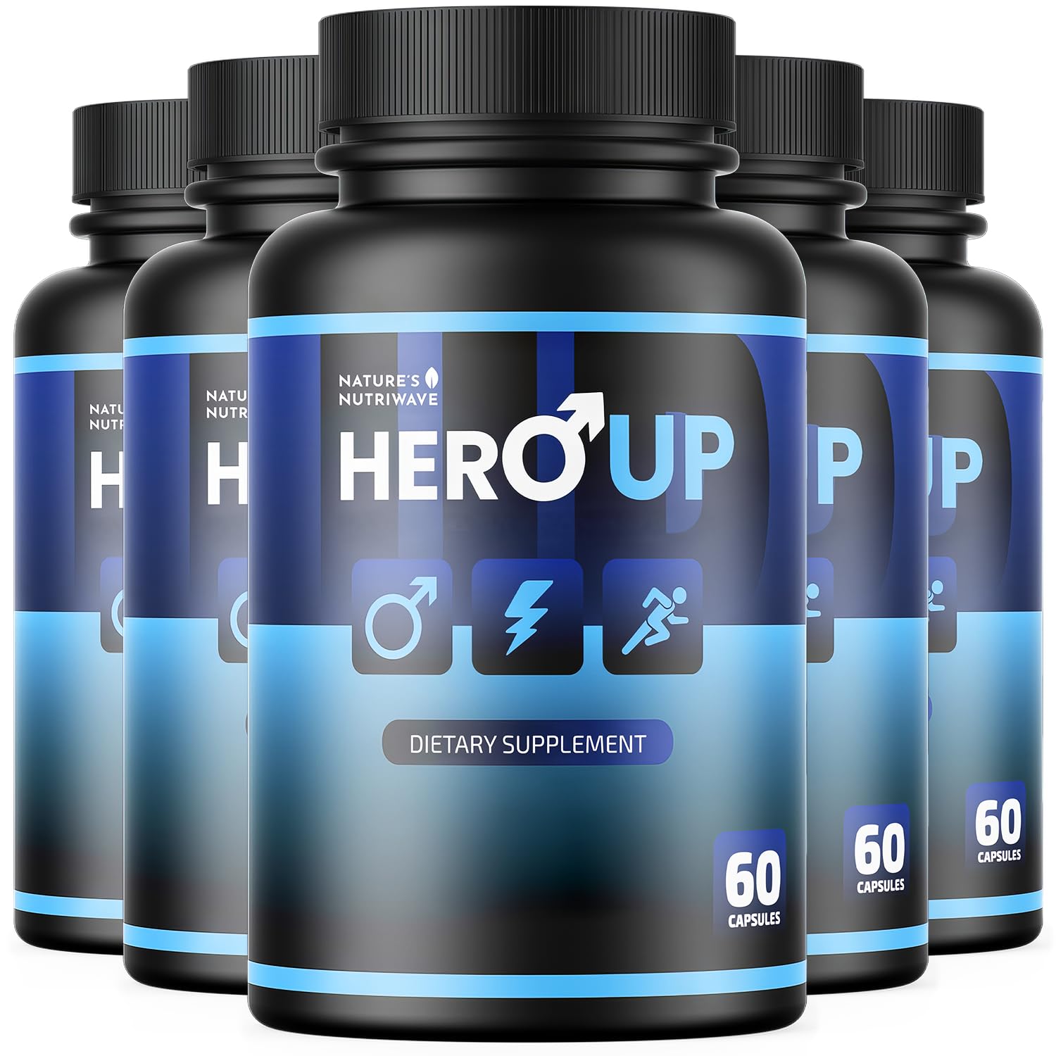 HeroUP - Natural Wellness Supplement with Plant-Based Ingredients – Non-GMO, Stimulant-Free | Made in the USA, GMP-Certified | 60 Capsules, 6 Month Suppy Nature’s NutriWaveAu supplements
