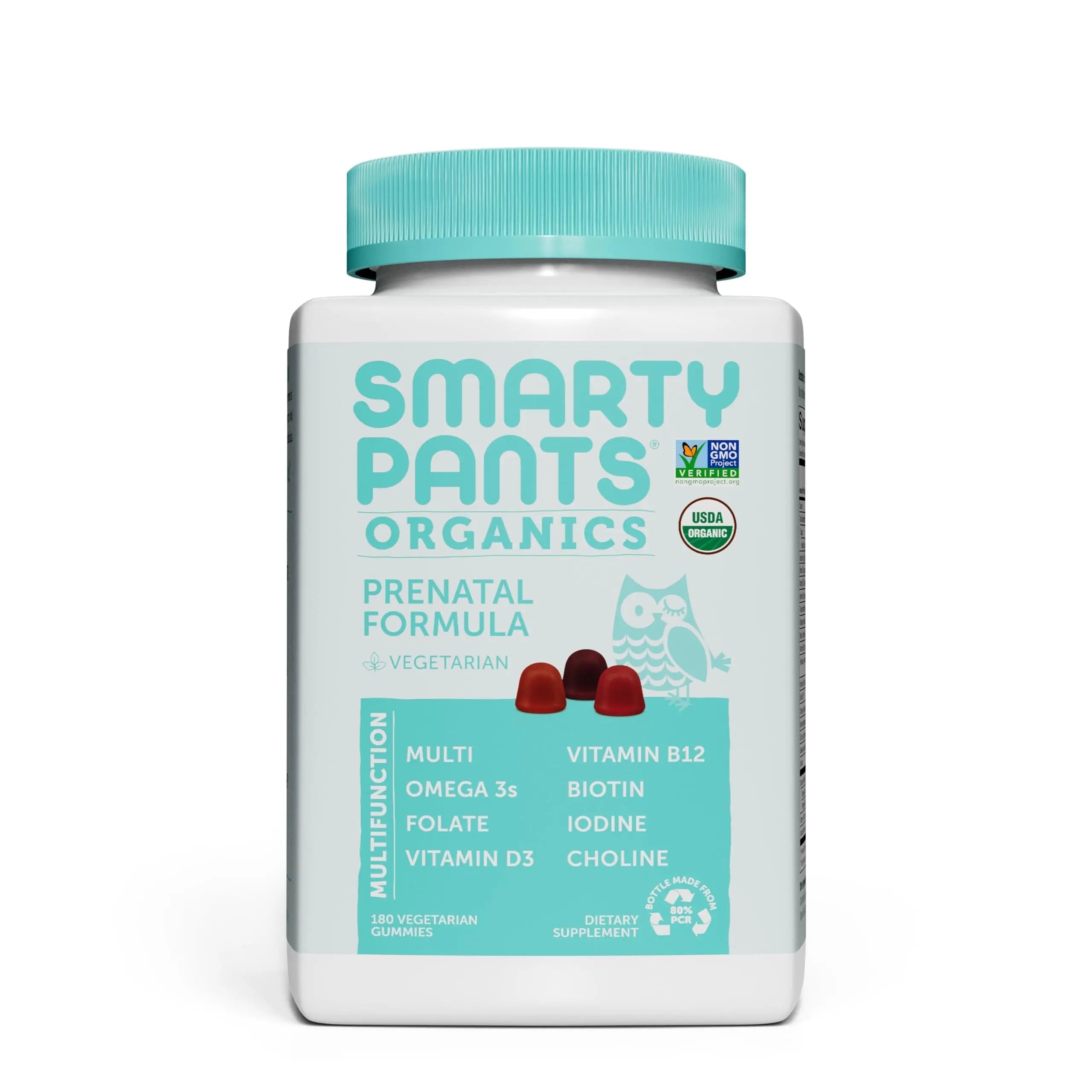 SmartyPants Organic Prenatal Vitamins for Women, Multivitamin Gummies: Biotin, Methylfolate, Omega 3 (ALA), Vitamin D3, C, Vitamin B12, B6, A, K2 & Zinc SmartyPantsAu supplements