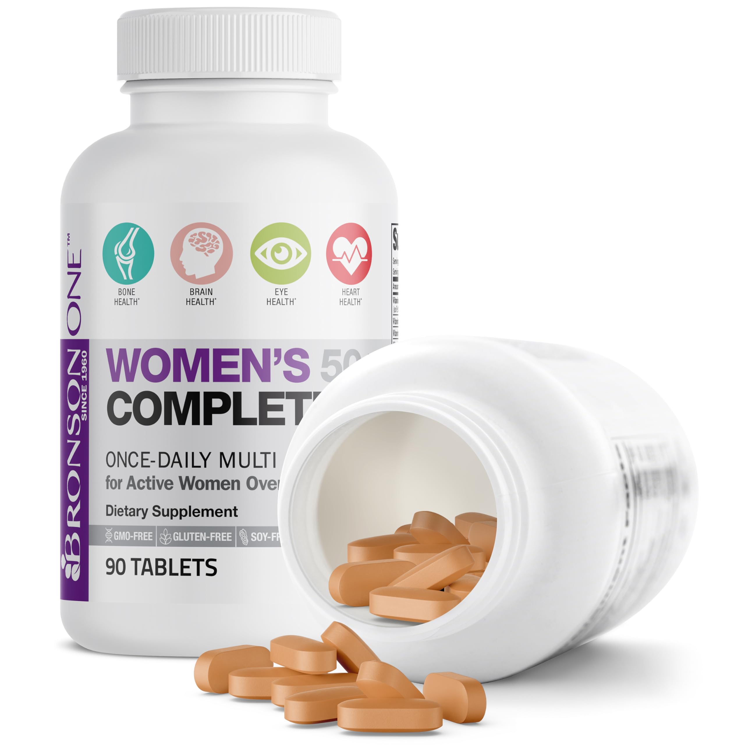 Bronson ONE Daily Women’s 50+ Complete Multivitamin Multimineral, 90 Tablets BronsonAu supplements