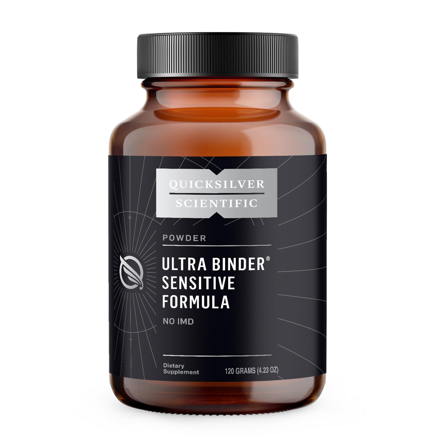 Quicksilver Scientific Ultra Binder Sensitive Formula - Gut Health Supplement with Activated Charcoal, Bentonite Clay - Cleansing Support Powder (120g) Quicksilver ScientificUS supplements