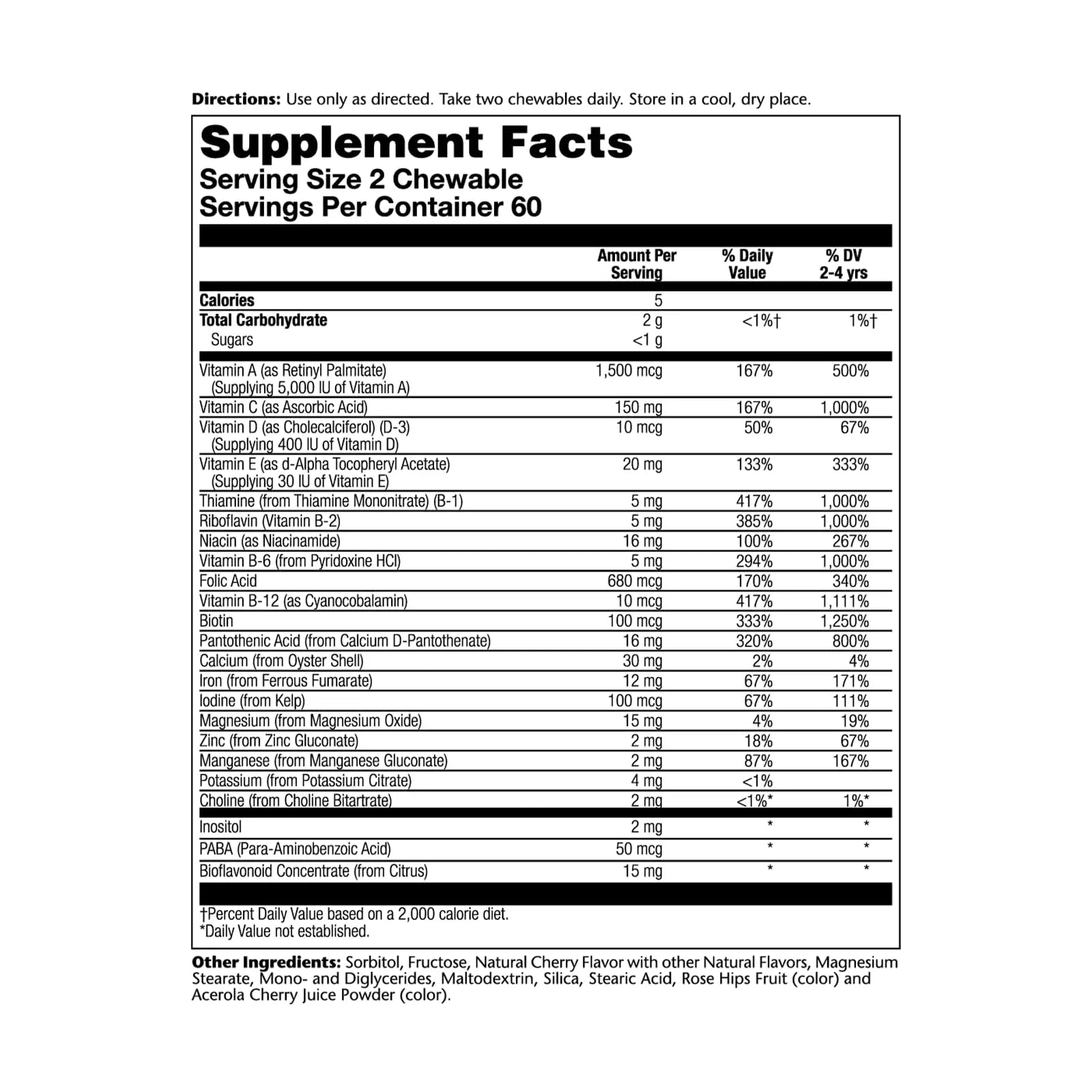 SOLARAY Childrens Vitamins & Minerals Complete Multivitamin for Kids Great Black Cherry Flavor SOLARAYAu supplements