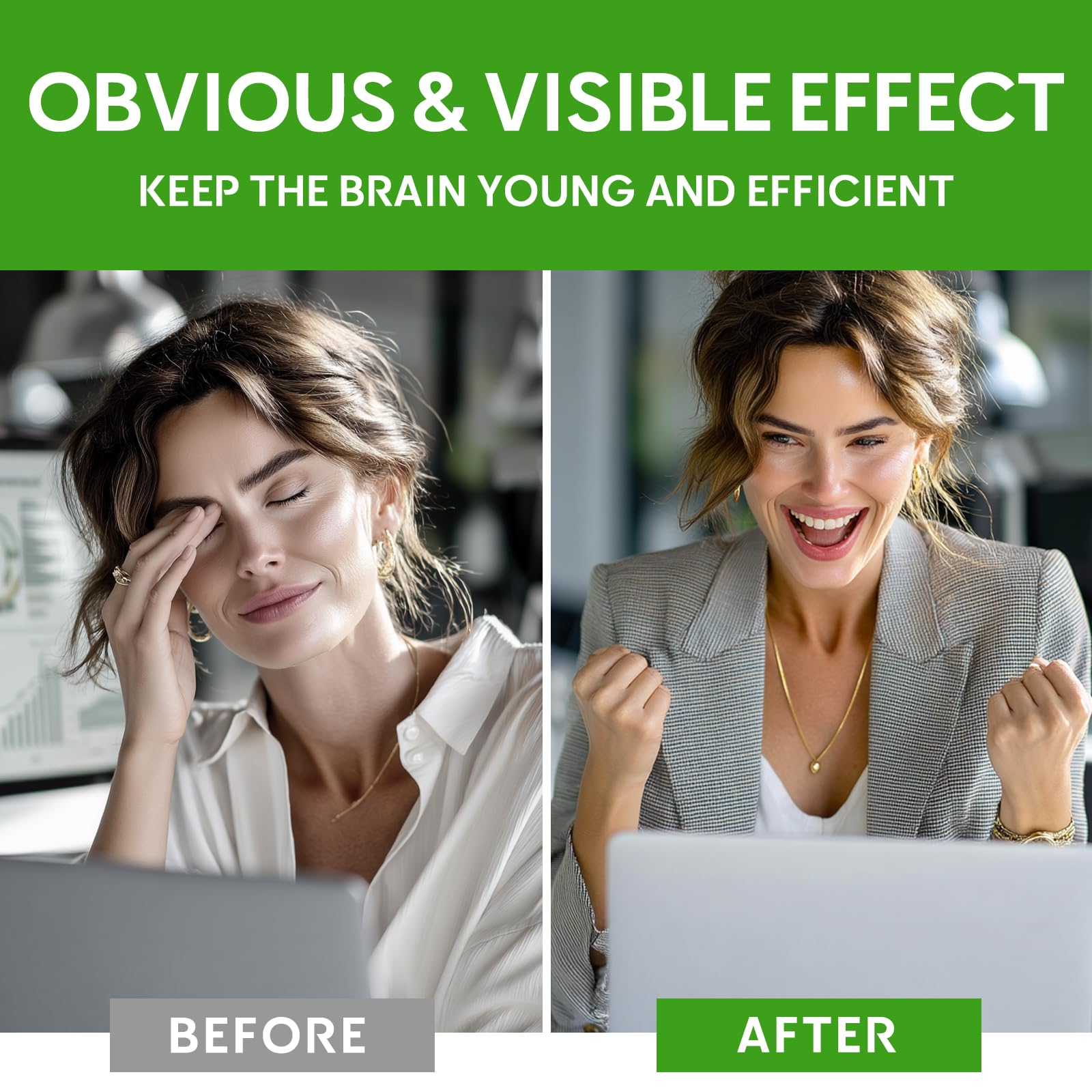 Nootropic Brain Supplement for Memory & Focus Support – Advanced Cognitive Formula for Mental Clarity & Mood Balance with Bacopa Monnieri, Lion's Mane, Alpha GPC & Omega-3 – 120 Capsules CelluTechAu supplements