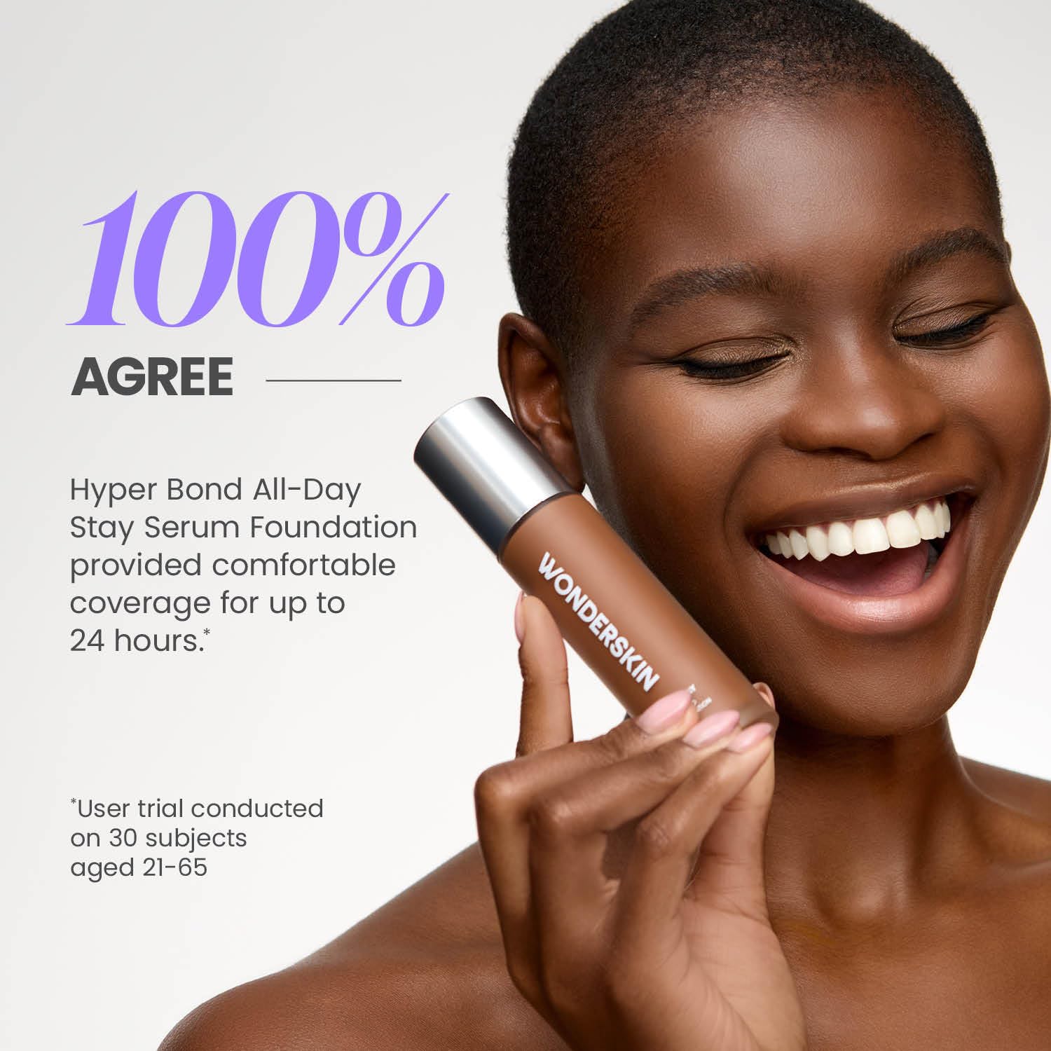 Wonderskin Hyper Bond All-Day Stay Serum Foundation – Waterproof, Transfer-Proof, 24HR Longwear Face Makeup with Niacinamide & Hyaluronic Acid – Lightweight, Natural Finish (Moonstone) WonderskinAu supplements
