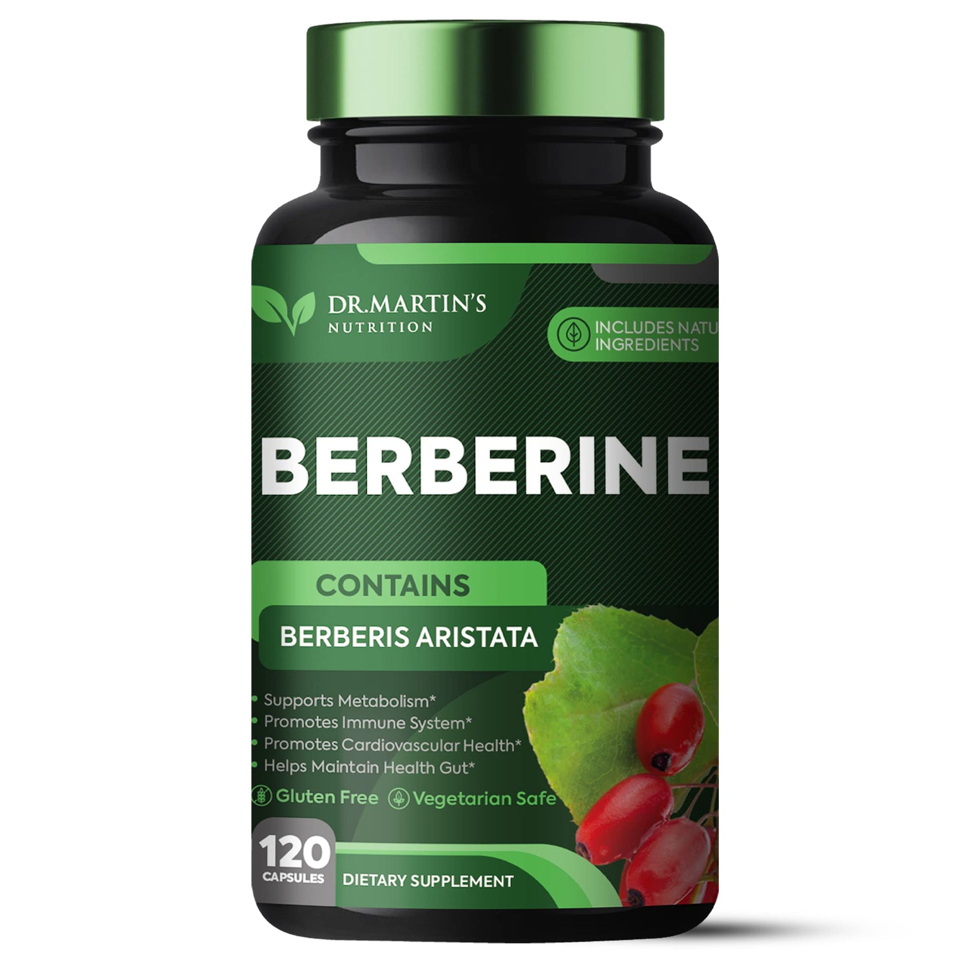 Potent 1200mg Berberine Supplement | 120 Capsules | Berberine HCL Supplement For Healthy DR. MARTIN'S NUTRITIONUS supplements