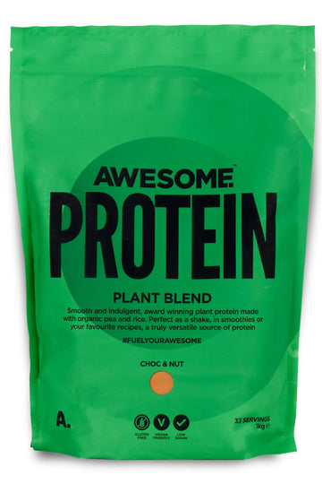 Chocolate Nut Awesome Protein Powder by Ben Coomber | 1kg Vegan Organic Flavoured Protein Ben CoomberAu supplements