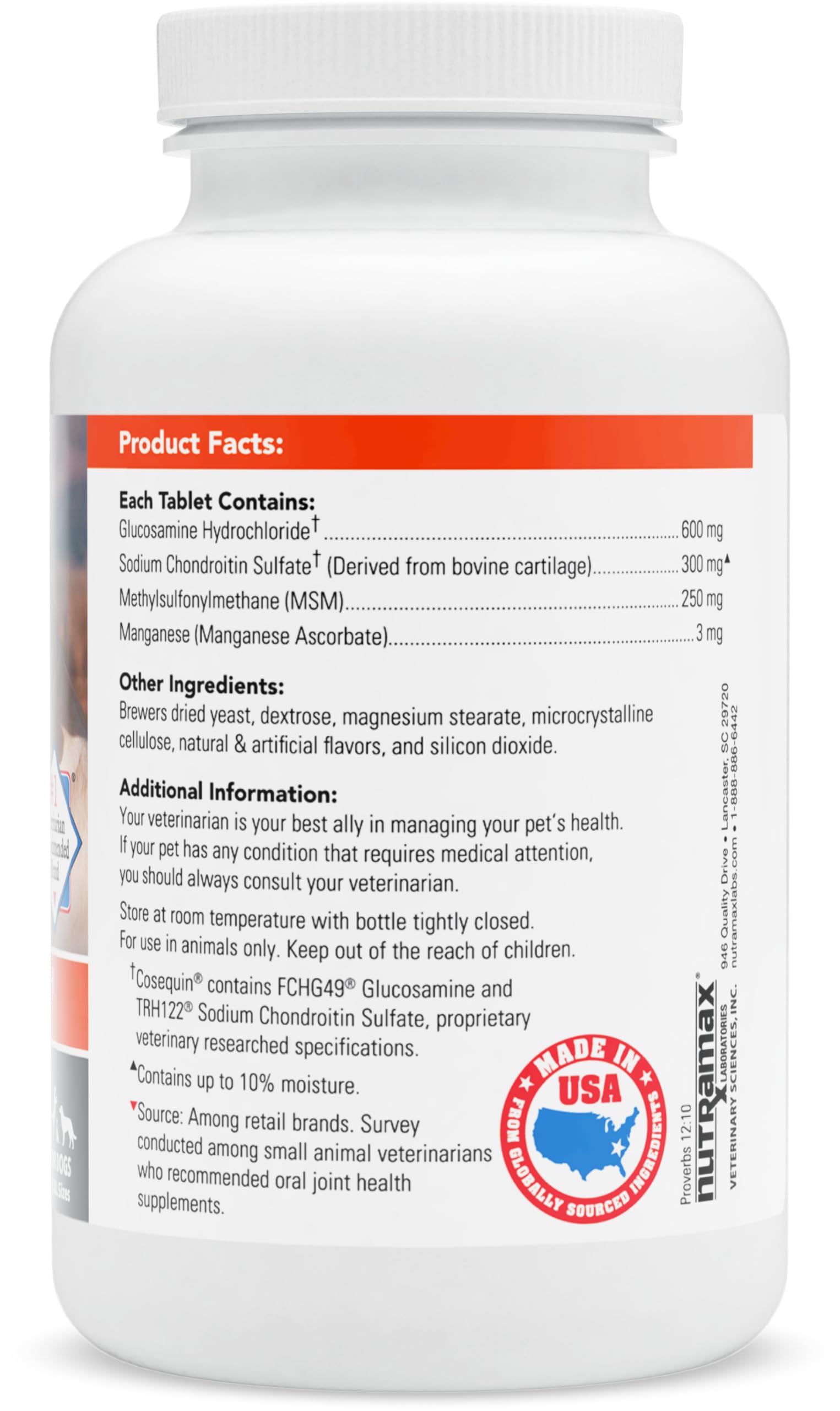 Nutramax Laboratories Cosequin Maximum Strength Joint Health Supplement for Dogs Nutramax LaboratoriesUS supplements