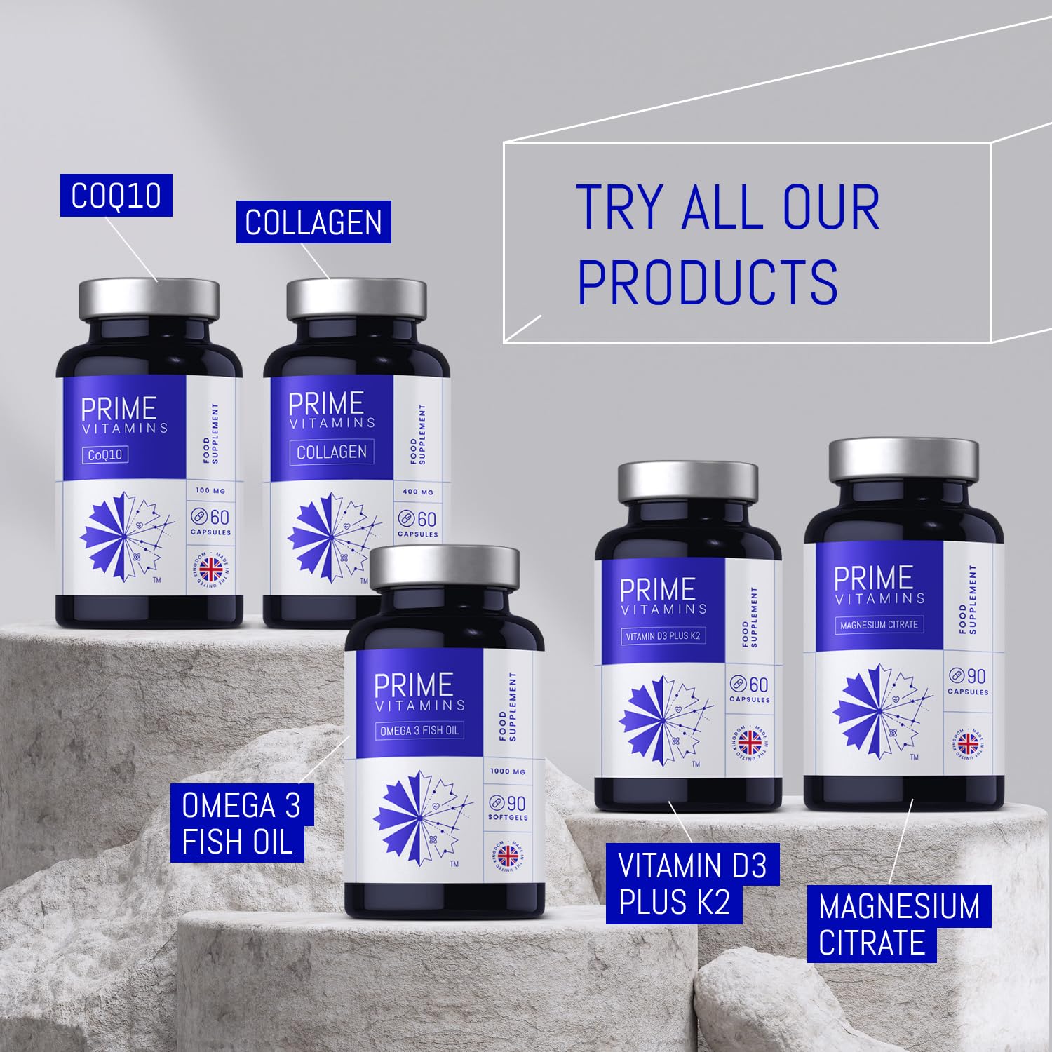 Marine Collagen 400mg | Hydrolysed Collagen Supplements for Women & Men PRIME VITAMINSAu supplements