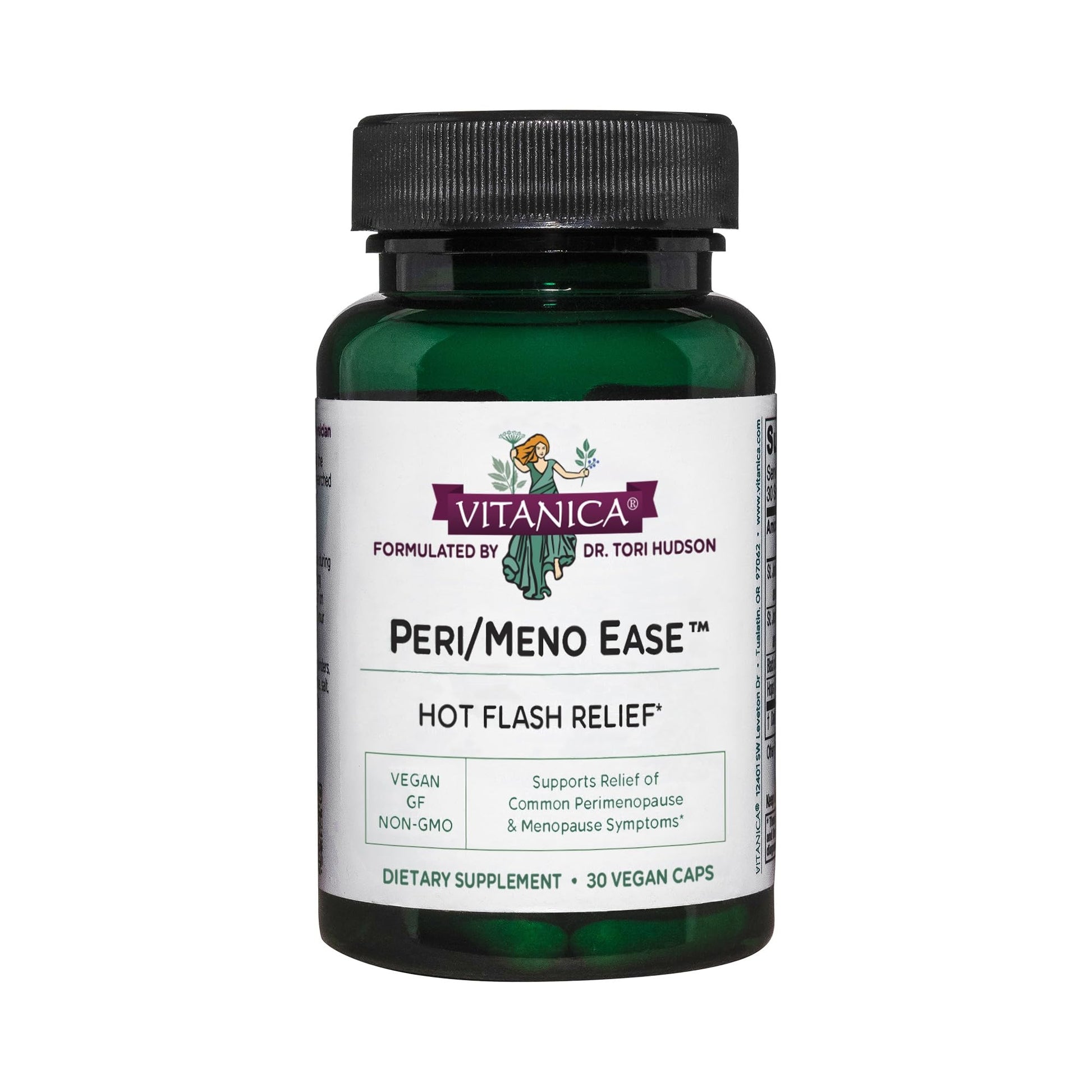Vitanica Peri/Meno Ease - for Perimenopause and Menopause Symptoms - Hot Flash Relief with Clinically Studied Siberian Rhubarb Extract - Supports Sleep and Stress with Ashwagandha - Vegan - 30 Caps VitanicaAu supplements