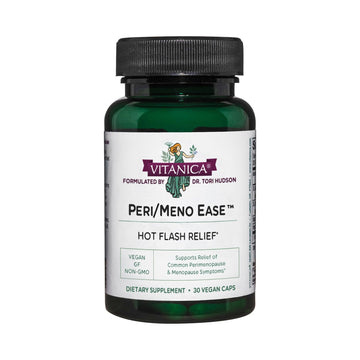 Vitanica Peri/Meno Ease - for Perimenopause and Menopause Symptoms - Hot Flash Relief with Clinically Studied Siberian Rhubarb Extract - Supports Sleep and Stress with Ashwagandha - Vegan - 30 Caps VitanicaAu supplements