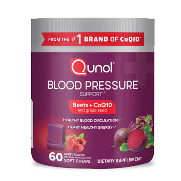 Qunol Beets Chews for Blood Pressure Support, 3 in 1 Beets + CoQ10 + Grape Seed Extract QunolUS supplements