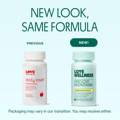 Love Wellness Daily Love Multivitamin for Women | Supports Energy, Cortisol, Immune Health, Stress Relief, & PMS | Complete with Vitamin D, C, Iron, Calcium, Zinc, & Biotin, Magnesium | 60 Count Love WellnessUS supplements