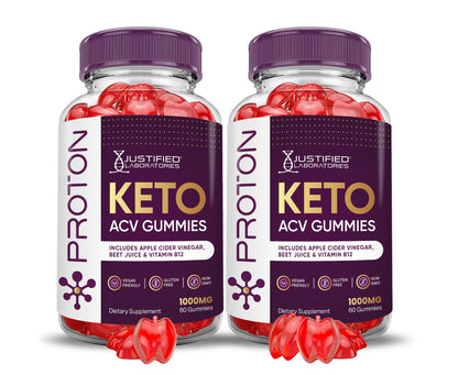 (2 Pack) Proton Protein Keto ACV Gummies Advanced Formula 1000MG Proton Keto Justified LaboratoriesUS supplements