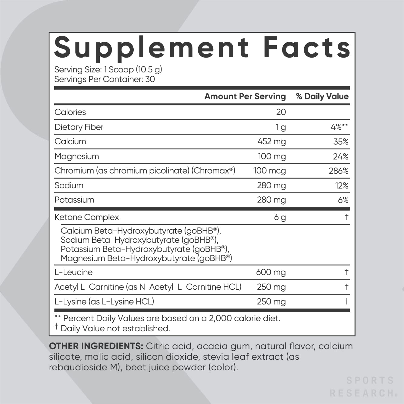 Sports Research Keto Plus Exogenous Ketones with goBHB - 30 Servings | Keto Electrolyte Sports ResearchUS supplements