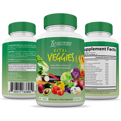 (20 Pack) Vital Fruits and Veggies Supplement Whole Food Red & Green Superfoods Justified LaboratoriesUS supplements