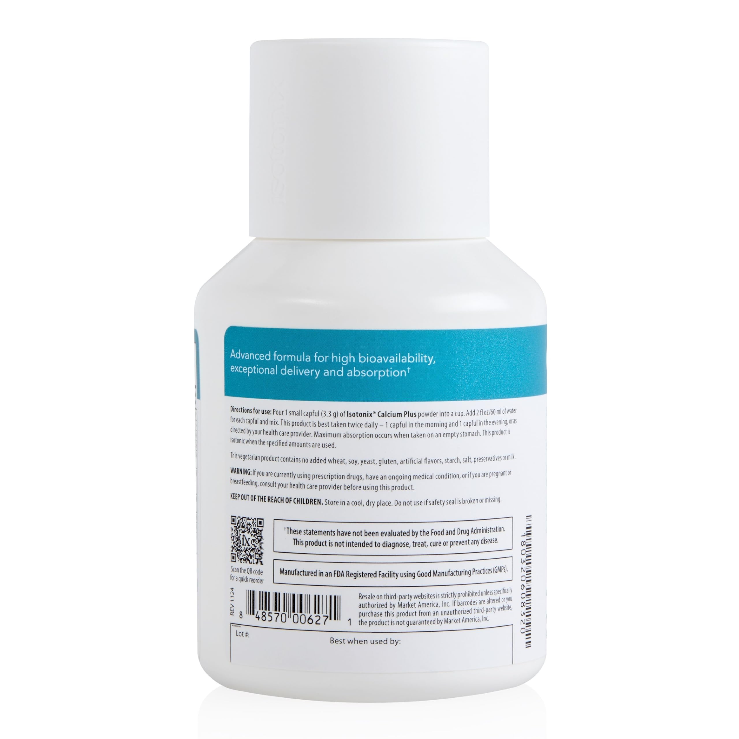 Isotonix Calcium Plus – Calcium Supplement for Women and Men with Magnesium, Vitamin D3, and Vitamin C – Fast Absorbing Isotonic Formula – Calcium Citrate & 5 Salts - 90 Servings IsotonixAu supplements