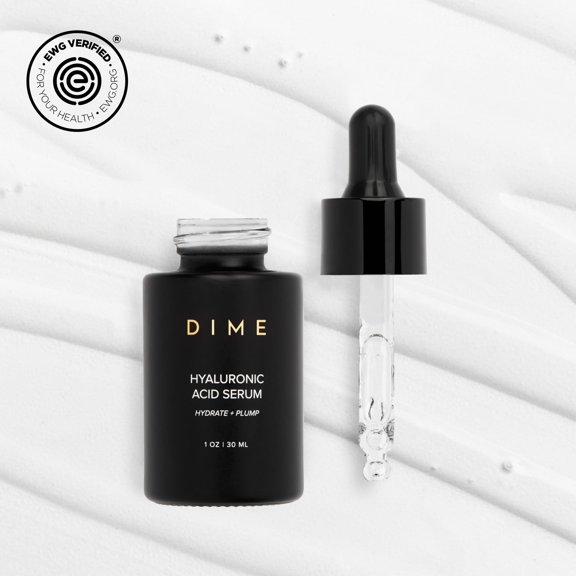 DIME Beauty Hyaluronic Acid Serum, Ultra Hydrating Face Serum with Pure Hyaluronic Acid, 1 oz / 30 ml DIMEAu supplements