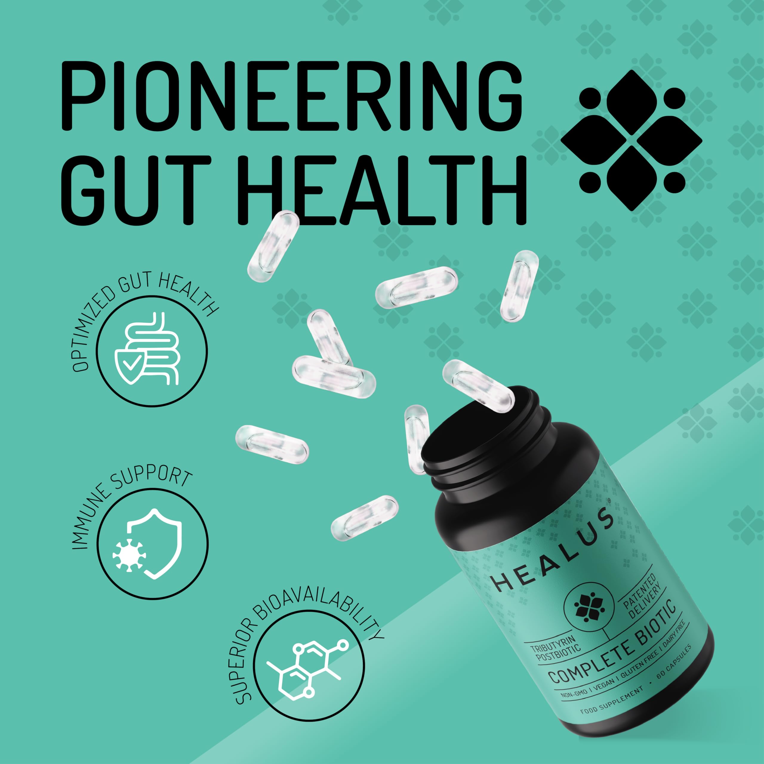 Healus Complete Biotic - Postbiotic Tributyrin Supplement - Postbiotics for Gut Health - Butyrate Gut Health Supplement HealusAu supplements