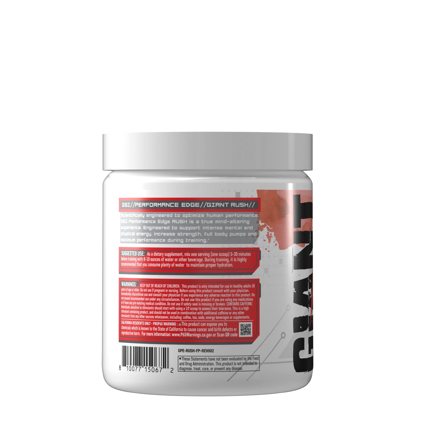 Giant Performance Edge Rush - Preworkout Powder (Fruit Punch) Giant PerformanceUS supplements