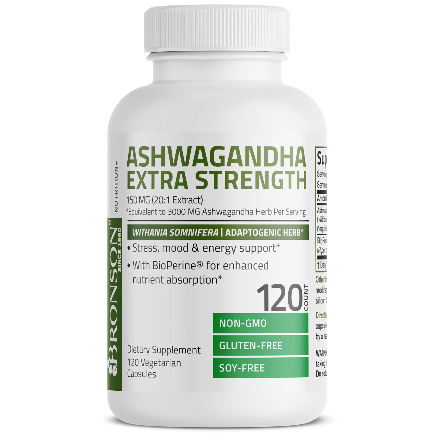 Bronson Ashwagandha Extra Strength Stress & Mood Support with BioPerine BronsonUS supplements