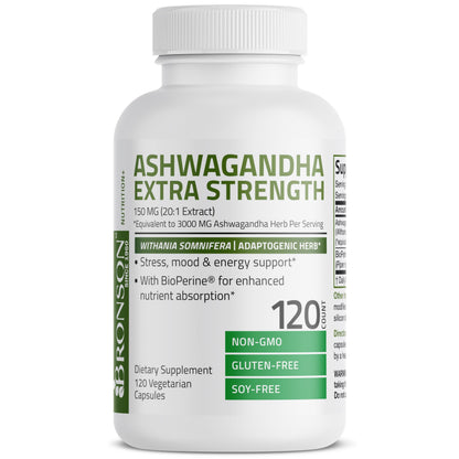 Bronson Ashwagandha Extra Strength Stress & Mood Support with BioPerine BronsonUS supplements