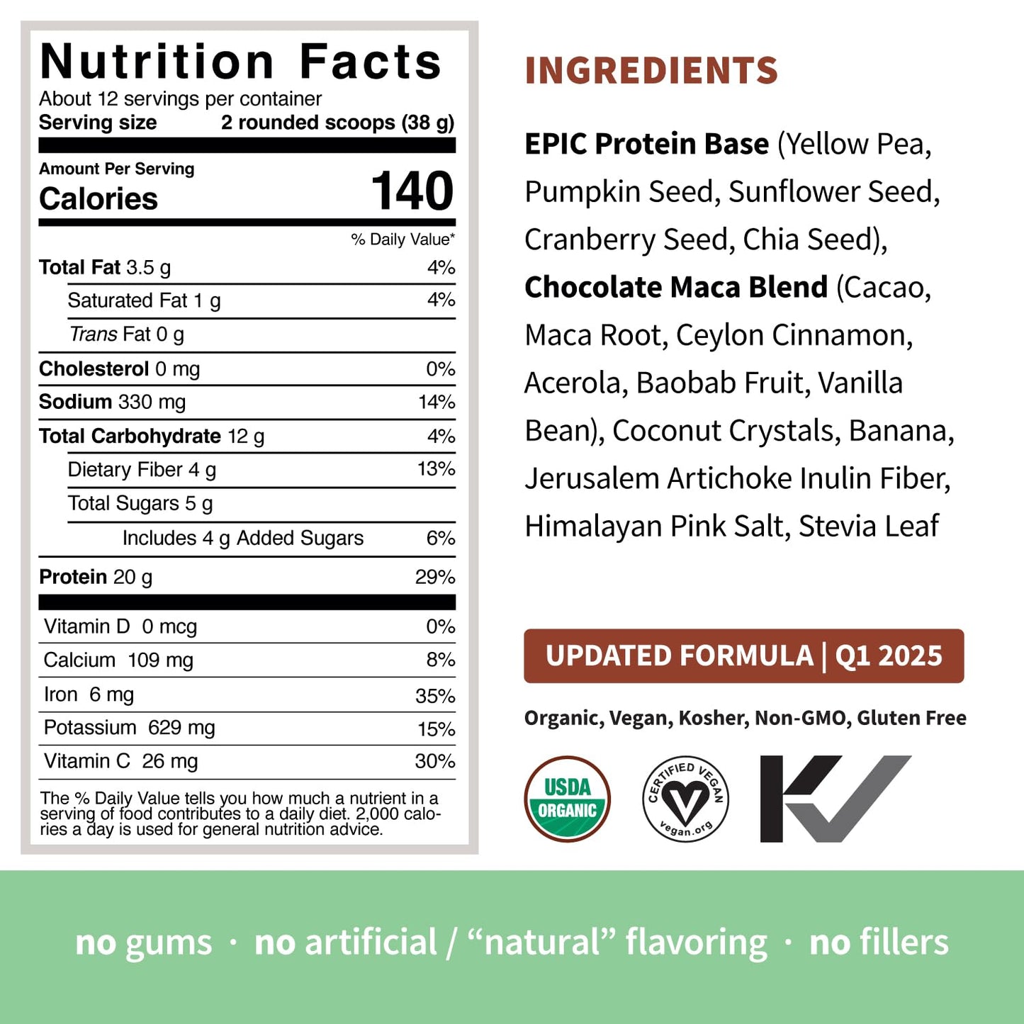 Sprout Living Epic Protein, Plant Based Protein & Superfoods Powder, Chocolate Maca Powder | 20 Grams Organic Protein Powder, Vegan, Non Dairy, Non-GMO, Gluten Free Sprout LivingUS supplements