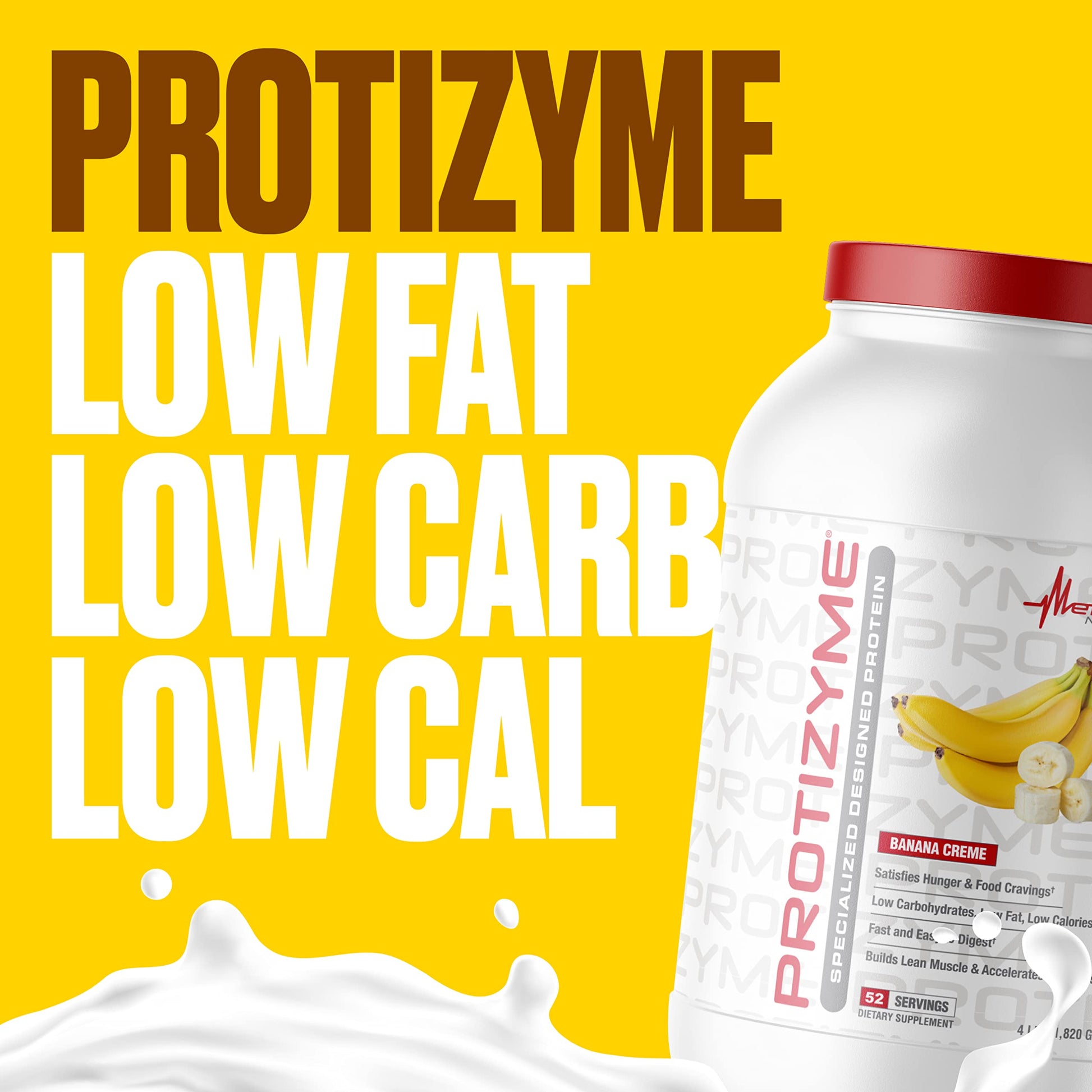 Metabolic Nutrition, Protizyme, 100% Whey Protein Powder, High Protein, Low Carb Metabolic NutritionUS supplements