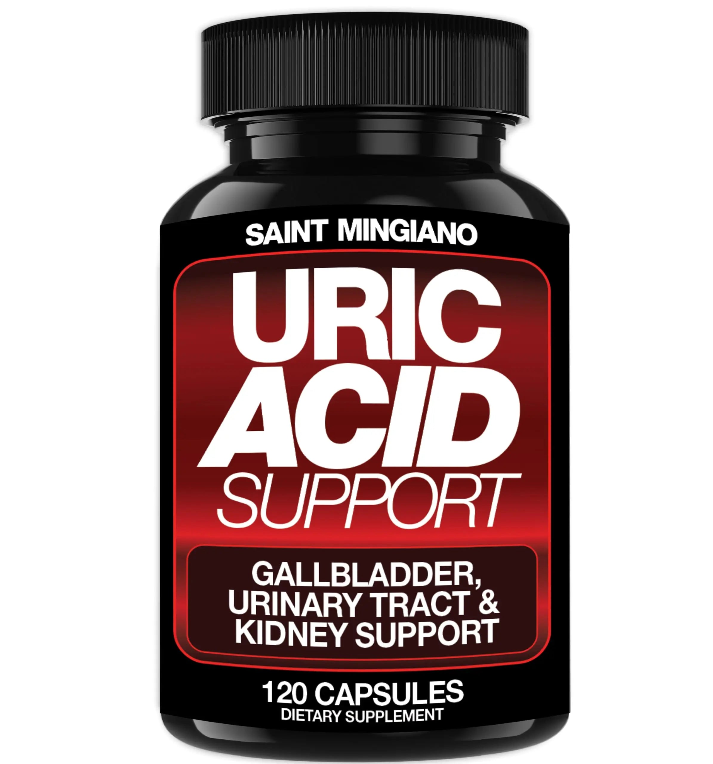 Saint Mingiano Uric Acid Flush for Gout Support -120 Capsules - Supports Kidney Cleanse Detox & Repair, Gallbladder & Urinary Tract Issues - Essential for Detox & Joint Support - Cranberry Extract Saint MingianoAu supplements
