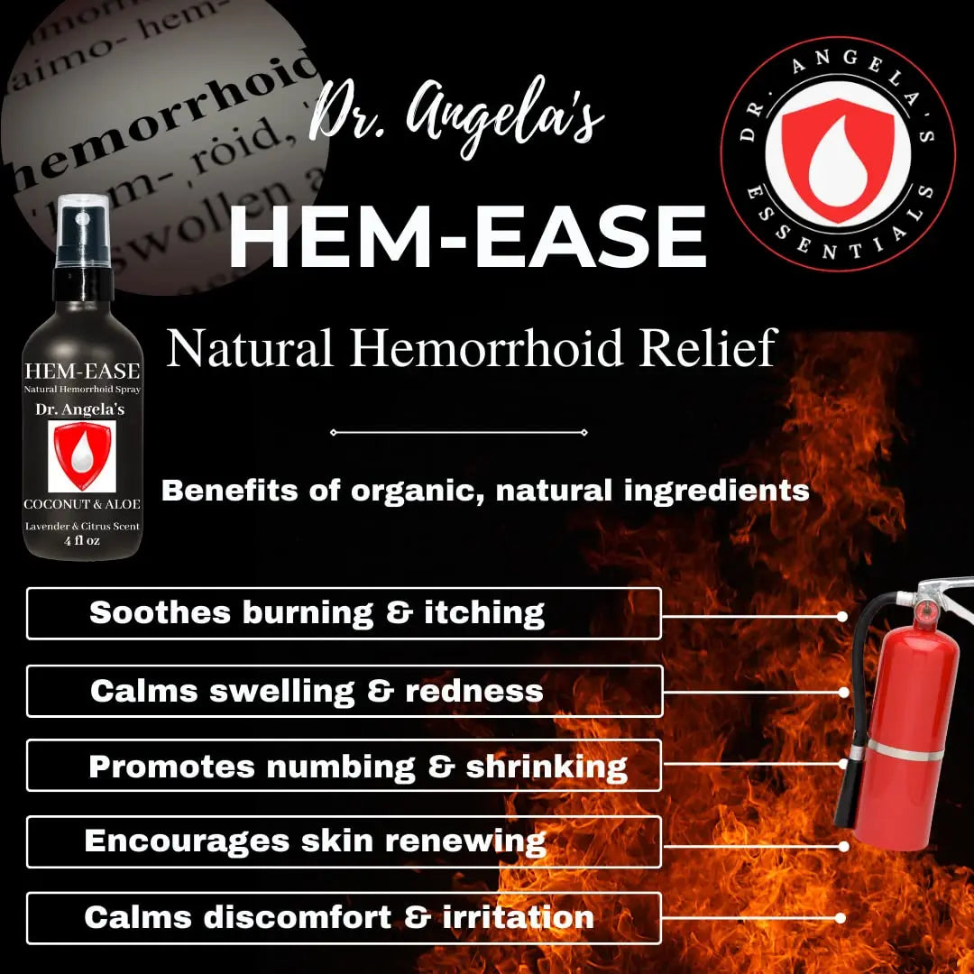 Dr. Angela's Hemorrhoid Treatment Spray | Organic Aloe Vera, Witch Hazel & Essential Oils Turmeric & Tea Tree | Natural Itching & Burning Relief Cream Doctor Angela EssentialAu supplements