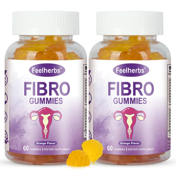 Feelherbs Fibro Gummies for Women, Pack of 2, Multivitamin Inositol Gummies with Inositol, Biotin, Vitamins A, C, D3, E, B6, B12, 60 Gummies Per Bottle FeelherbsAu supplements