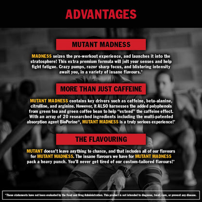 Mutant Madness - Redefines The Pre-Workout Experience and Takes it to a Whole New MutantUS supplements