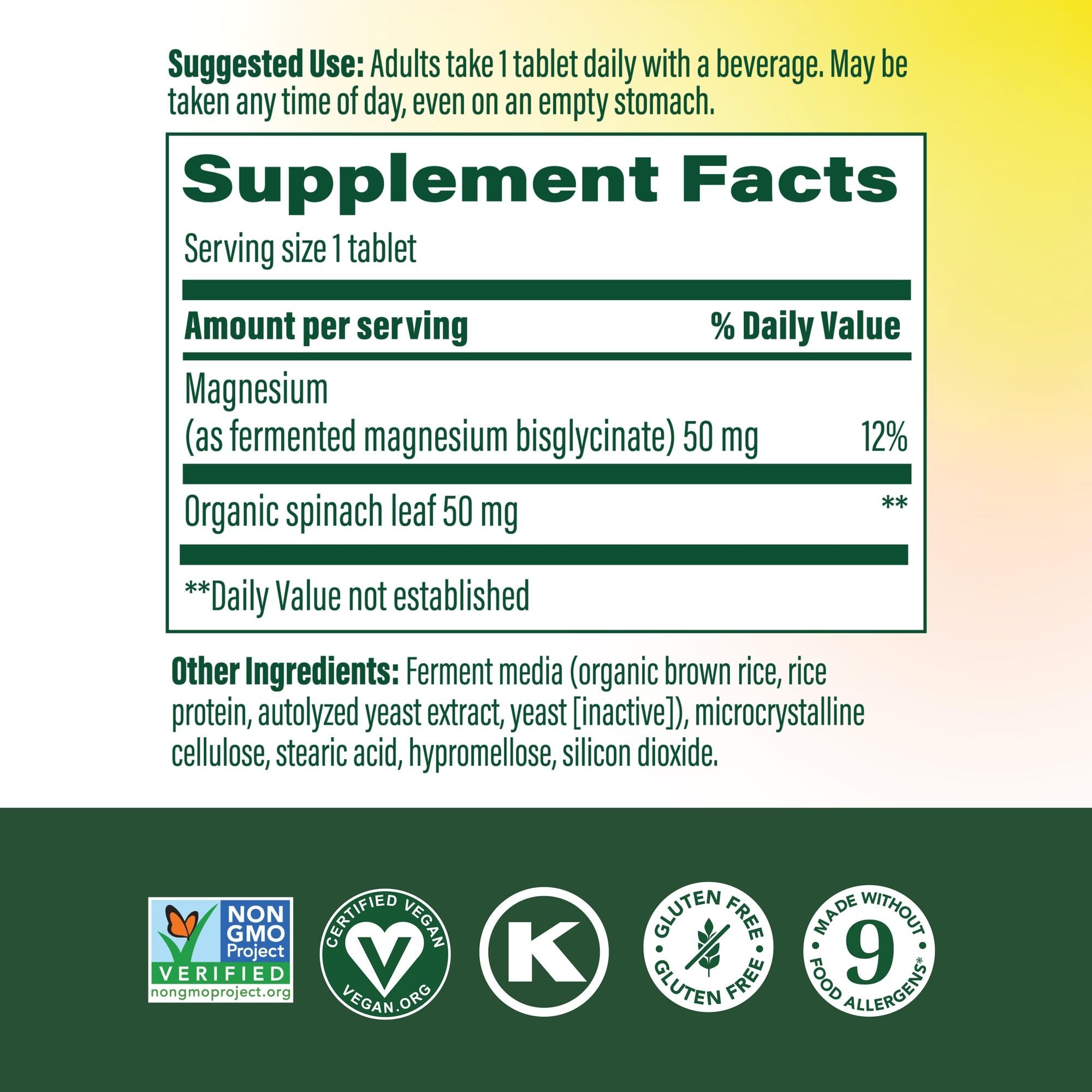 Megafood Magnesium Supplement with Fermented Magnesium Glycinate - Chelated - Supports Heart & Nervous System - Vegan Gluten-Free Non-GMO Kosher - Made Without 9 Food Allergens - 90 Tablets MegaFoodAu supplements